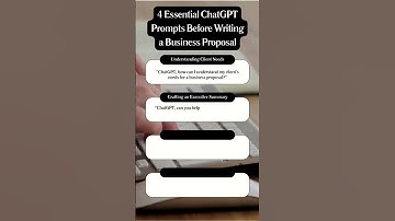 4 Essential ChatGPT Prompts Before Writing a Business Proposal  #ChatGPT #BusinessProposal
