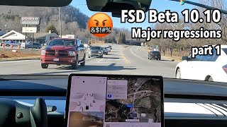 Tesla FSD beta 10.10 - LOTS of regressions, Part 1