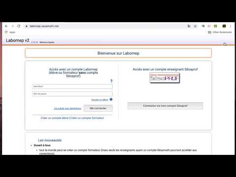 Comment se connecter à la plateforme mathématique Labomep en CM2