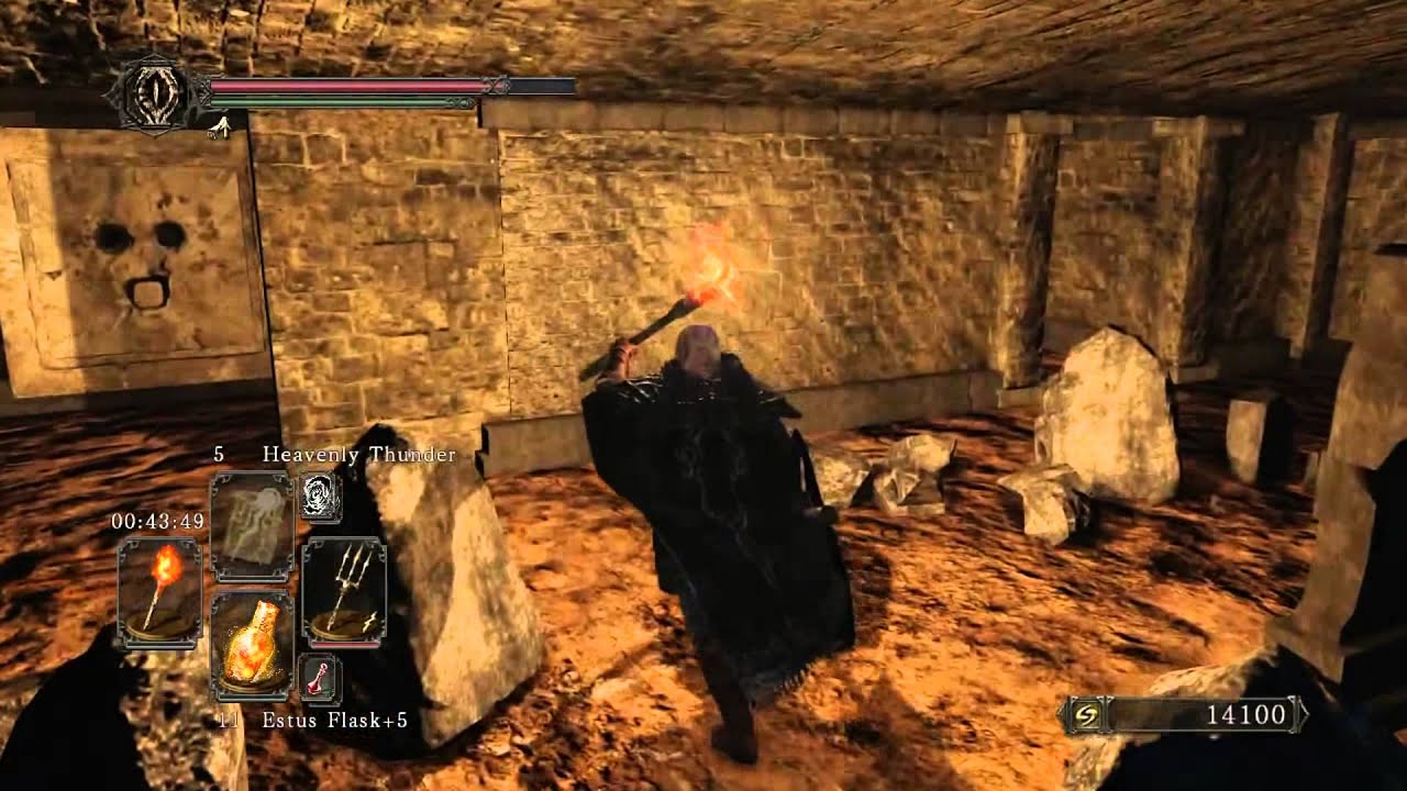 how to find the great lightning spear miracle in the undead crypt