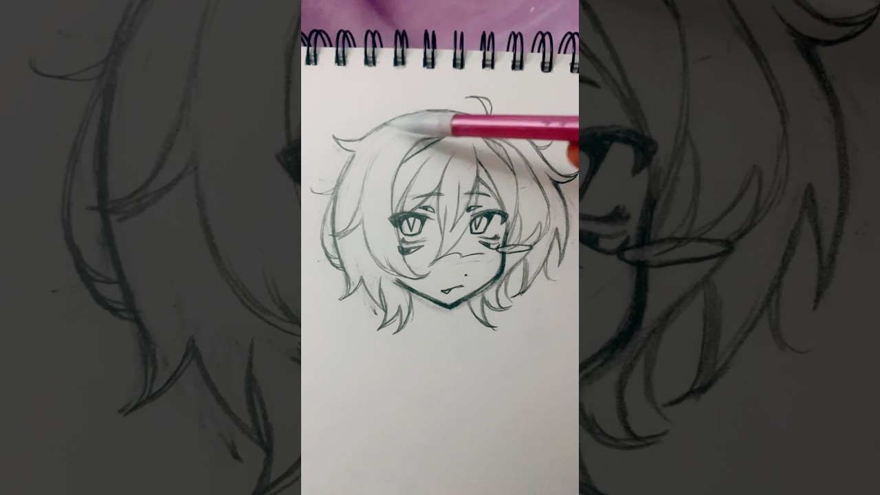 Watch me draw my ocs hair?//