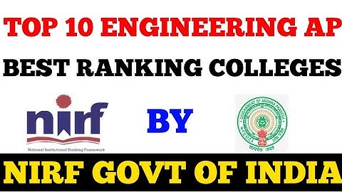 Top 10 engineering colleges in andhra pradesh || best ranking colleges by nirf govt of india