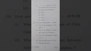 BCA 6TH SEM COMPUTER NETWORKS LATEST QUESTION PAPER OF SPU # EXAM #exam #spumandi