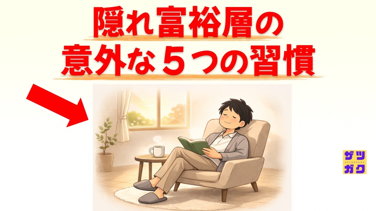 一生貧乏な人と何が違う？ 実は身近にいる「隠れ富裕層」だけがやっている秘密の習慣 5選｜話したくなる雑学 #雑学 #豆知識 #トリビア