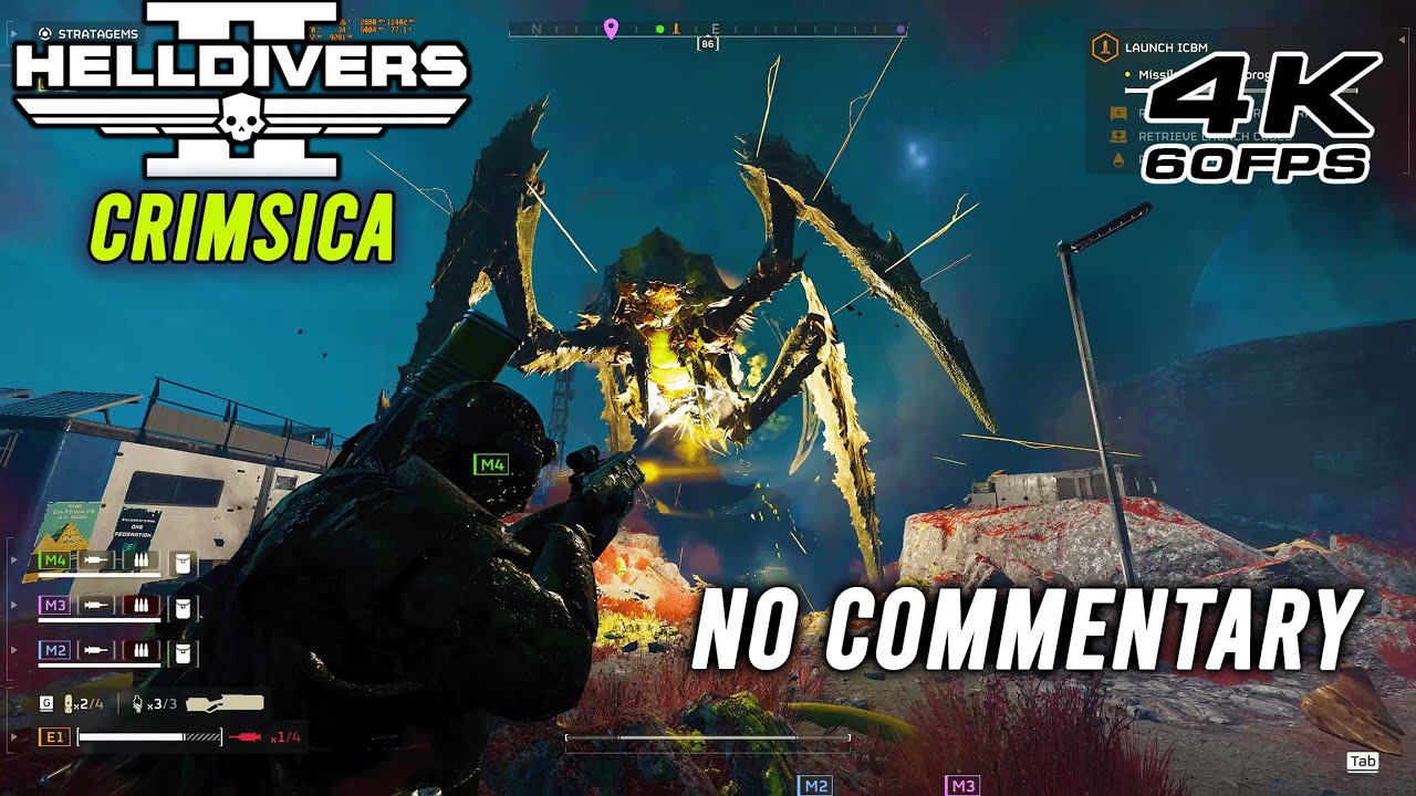 Helldivers 2 : 4K Gameplay No Commentary MAX Settings | RTX 4080 P109 ...