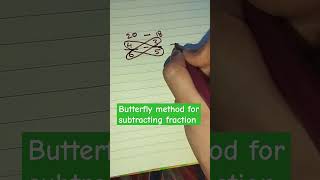 Butterfly method for subtracting fraction #maths #shortstricks #fractions #mathematics #treanding