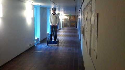 Elektor Wheelie maintained upright by a state feedback LQR controller.