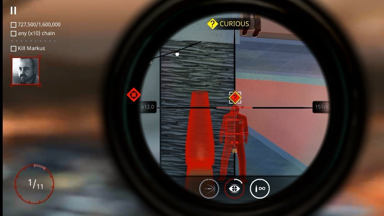 Hitman sniper chapter-4 mission-20 | Get a score of 1,600,000 including a (×10) chain of any type