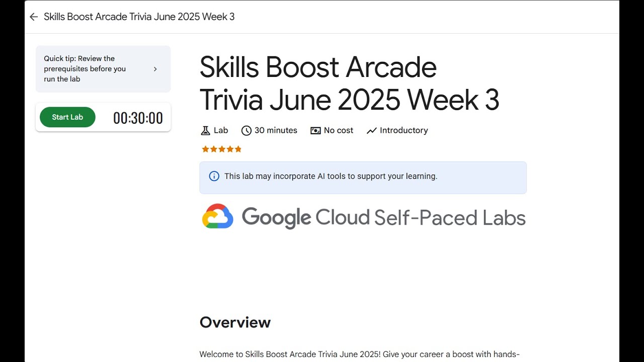 Skills Boost Arcade Trivia June 2025 Week 3 - Quiz Answers | 
