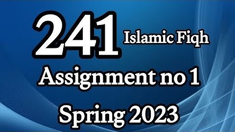 AIOU Code 241 solved Assignment No.1 Spring 2023 #aiou #aiousolveassignments
