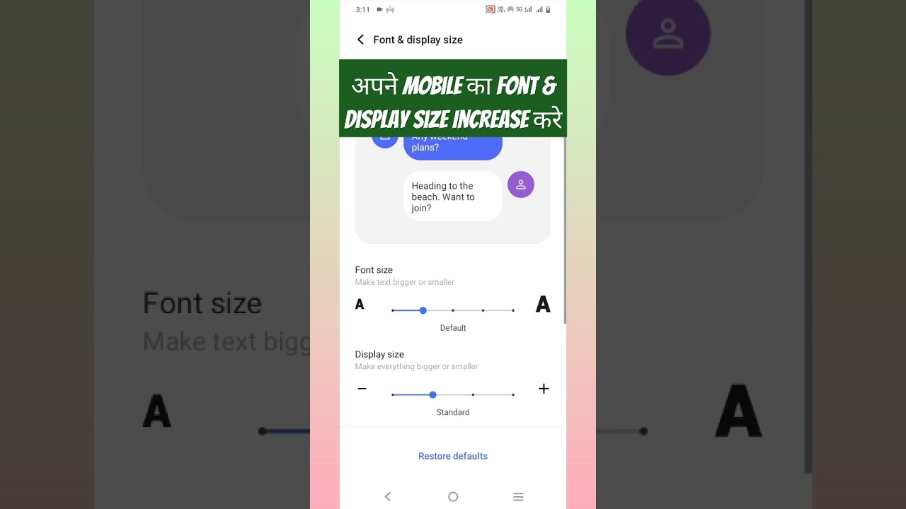 How to increase font size on vivo mobile 