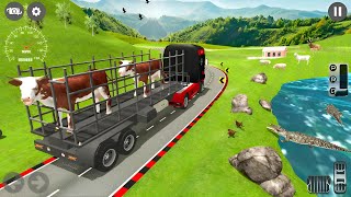 Farm Animals Transport Truck Driving - Pet Zoo Transporter Drive Simulator 3D - Android Gameplay HD screenshot 3