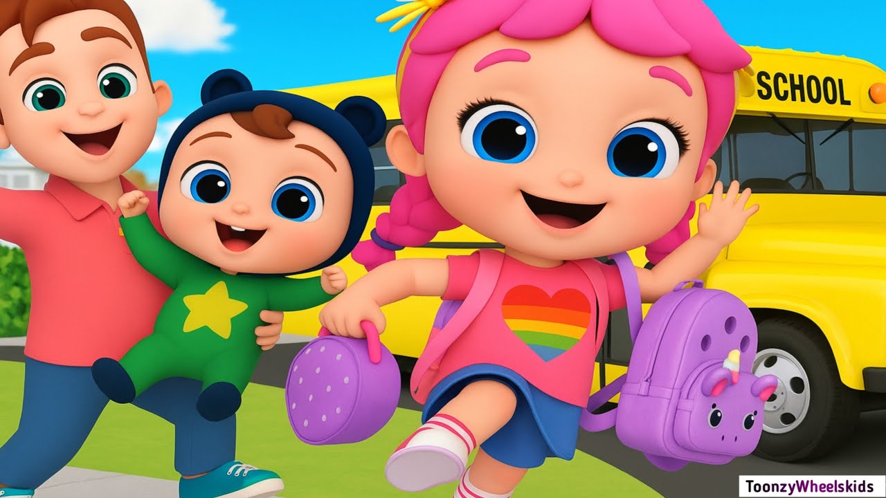 First Day of School Song 🎒 | Back to School Kids Song | Learning & Fun for Toddlers by Toonzy Wheels