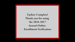 Returning Student Verification Tutorial 2016 and 2017
