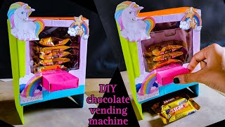 How to make Chocolate Vending machine from waste cardboard box | diy candy machine #cardboardcrafts