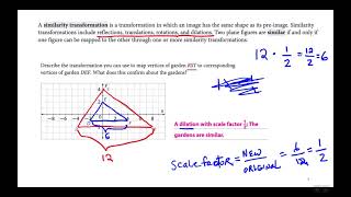 Geometry 11.2 - Proving Figures are Similar Using Transformations