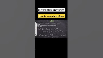 calculate Mean in Elementary Statistics | Mean | Watch Full Video in description #shorts #fullvideo
