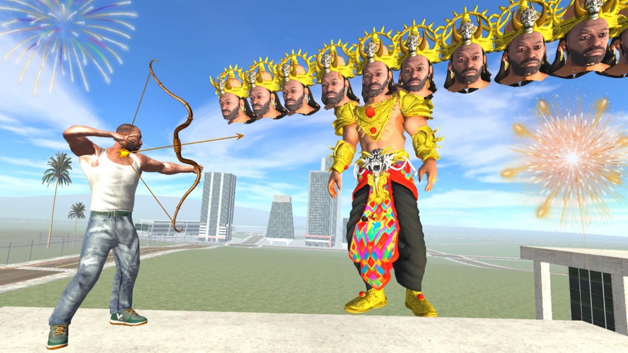 Franklin Celebrate Dussehra in Indian Bike Driving 3D | GTA 5