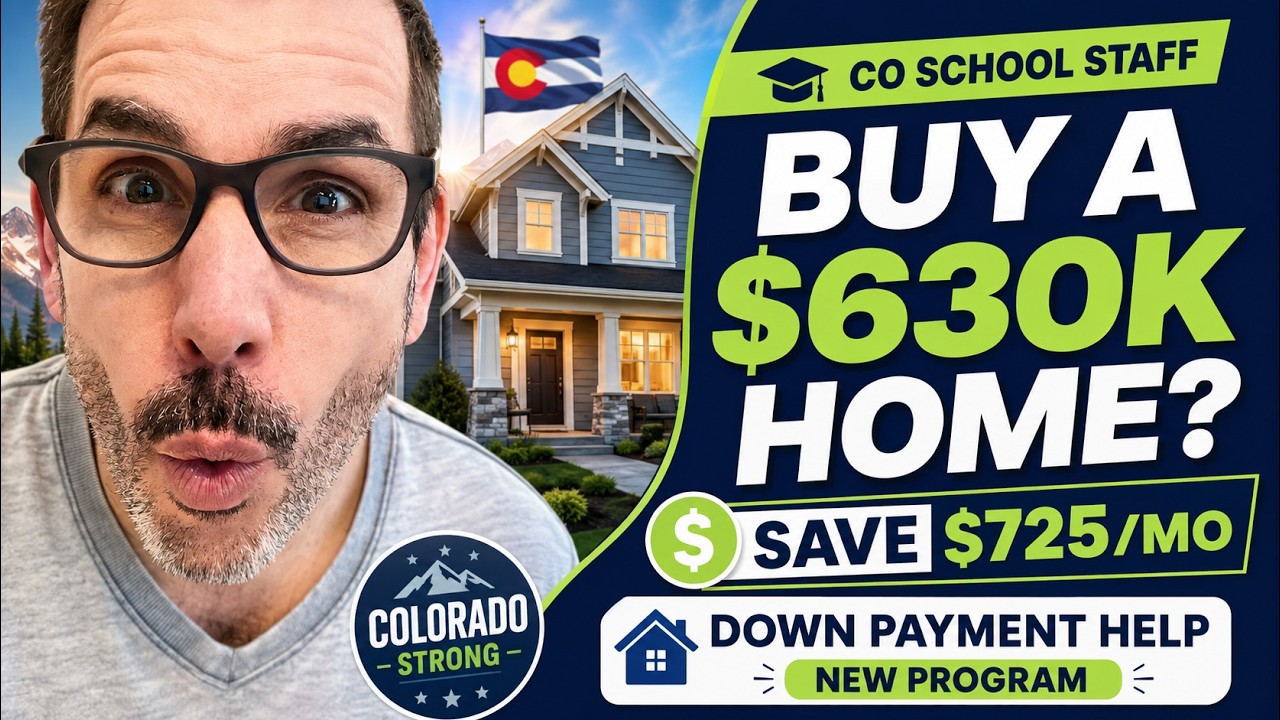 Colorado Public School Employees: Could you save $725/month on your next home purchase?

In this video, we break down a game-changing down payment assistance and equity share program specifically for Colorado public school workers (including district, charter, BOCES, and innovation zone staff).

Using a real $630,000 house currently for sale in Denver, we walk through the exact numbers to show how you can lower your monthly payment, accelerate your wealth, or buy a house that fits your family better.

What We Cover in This Video:
* How the 25% Assistance Works: down payment + closing costs.
* The Monthly Savings breakdown: A real example on a $630,000 home. 
* Building Real Wealth: How to pay off your home 11+ years early OR putting it in the S&P 500.
* Colorado Housing Market Data: A look at 50-year historical trends and what seasonal price shifts actually mean for buyers right now.
* The Equity Share Reality Check: Exactly what you give back when you sell, and why the math still favors your bottom line.
* Strategy for Current Homeowners: How to leverage your existing equity into rentals or investments while upgrading your primary home.

Links & Next Steps
View the Detailed Loan Analysis: [https://options.mortgage-maestro.com/l/co-school-employee-t8g4hm ]

Register for Our Upcoming Housing Workshop: [https://www.eventbrite.com/e/1998435900575?aff=oddtdtcreator]

Book a 1-on-1 Consultation: calendly.com/mortgagemestro

Have questions about your specific situation or eligibility? Leave a comment below!

Contact us to get started: https://mortgage-maestro.com/contact/

⬆️⬆️⬆️⬆️⬆️⬆️⬇️

👇Subscribe to my channel for more videos like this👇
https://www.youtube.com/@mortgagemaestro

⬇️⬇️⬇️⬇️⬇️⬇️⬇️

We're a veteran-owned, top-rated independent mortgage broker servicing Colorado, California, Wyoming, Texas, and Florida. Our mission is to empower you to build wealth through real estate, with a focus on expert advice and education on mortgages. 

Whether you're a first-time home buyer interested in house hacking or real estate investing, our storytelling approach will guide you through every step of the process. 

We upload videos regularly. SUBSCRIBE to get regular updates on mortgage rates, market trends, and invaluable insights to help you make informed decisions about your most significant asset.  

⬆️⬆️⬆️⬆️⬆️⬆️⬇️

RAY WILLIAMS
Mortgage Maestro Group (NMLS #1838215)
🏢 387 N, Corona St #646, Denver, CO 80218
📞 (303) 779-0591
📧 ray@mortgage-maestro.com

#mortgage #denvercolorado #denvermortgagebroker #valoans #fhaloans #homebuyertips