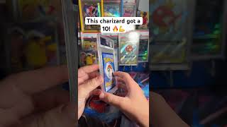 This charizard got a 10! #pokemon #pokemoncards #pokemontcg #viral