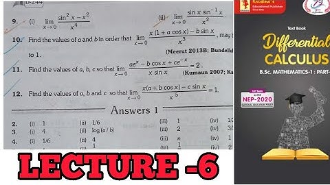 Indeterminate form  L-6  BSc mathematics |Krishna Prakashan| Solution/ #indeterminate_forms #maths