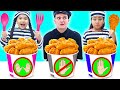 No Hands One Hand vs Two Hands Challenge | Crazy Food by KidsPlay