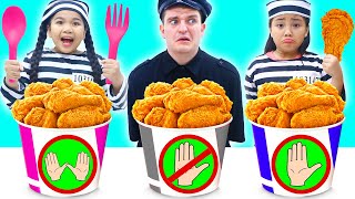 No Hands One Hand vs Two Hands Challenge | Crazy Food by KidsPlay