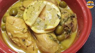 Poulet fermier aux olives au thermomix