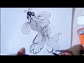 menggambar ikan koki