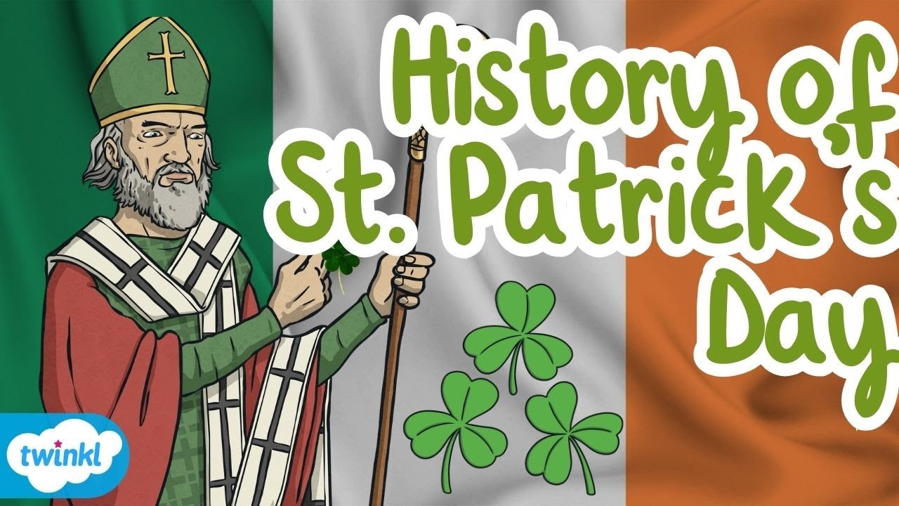St Patrick`s day background frame with shamrock clover leaf, Irish festival  symb #S…