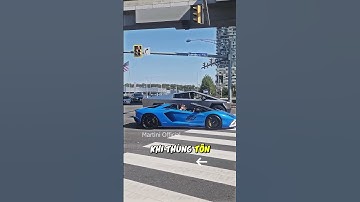 Lamborghini Aventador gạ đua Testla Cybertruck và cái kết #sieuxe #shorts