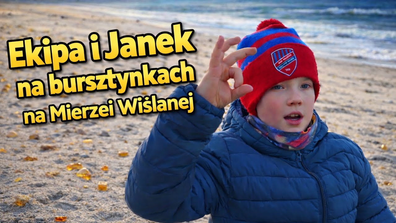 Bursztyn Ekipa i Janek na bursztynkach na Mierzei Wiślanej