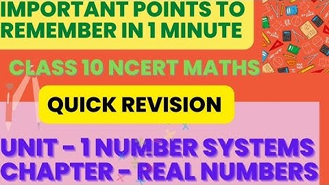 Class10 Maths chapter 1- Real Numbers One shot Revision #oneshotrevision #class10maths #realnumbers