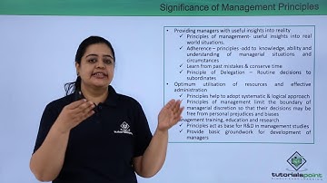 Class 12th – Significance of Management Principles | Business Studies | Tutorials Point