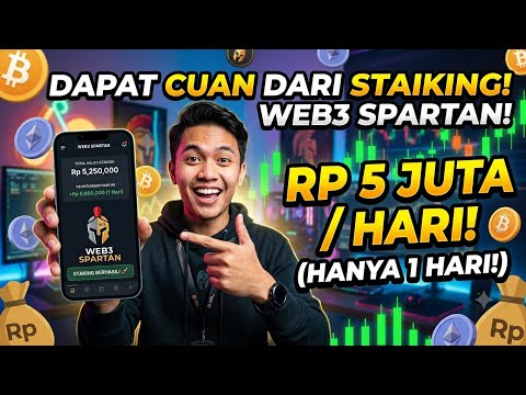 Dapat 5 juta hasil 1 hari staking dari web3 spartan 