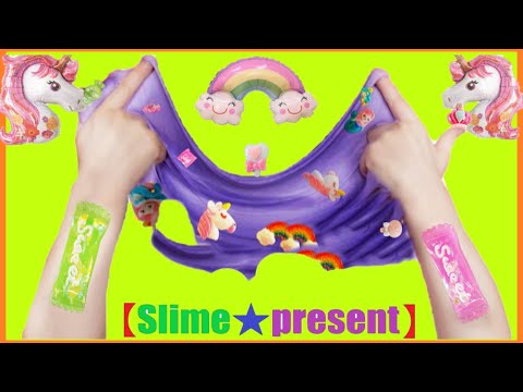 【ASMR】おもちゃをスライムに入れてみた実験　音フェチ　Experiment of putting toys in slime　장난감 슬라임에 넣어 보았다 실험