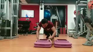 Stepper push up shuffle