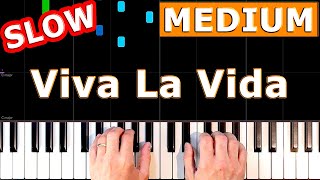 Coldplay - Viva La Vida - SLOW Piano Tutorial - [Sheet Music] chords