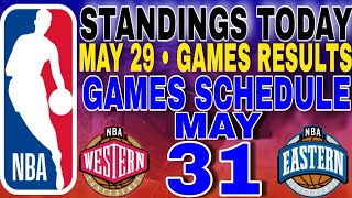 nba playoffs standings today may 29, 2024 | games results | games schedule may 31, 2024