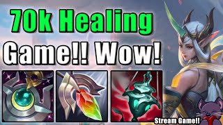 A CRAZY 70k  Healing Game, WOW! | Emerald Soraka Support | Patch 13.24