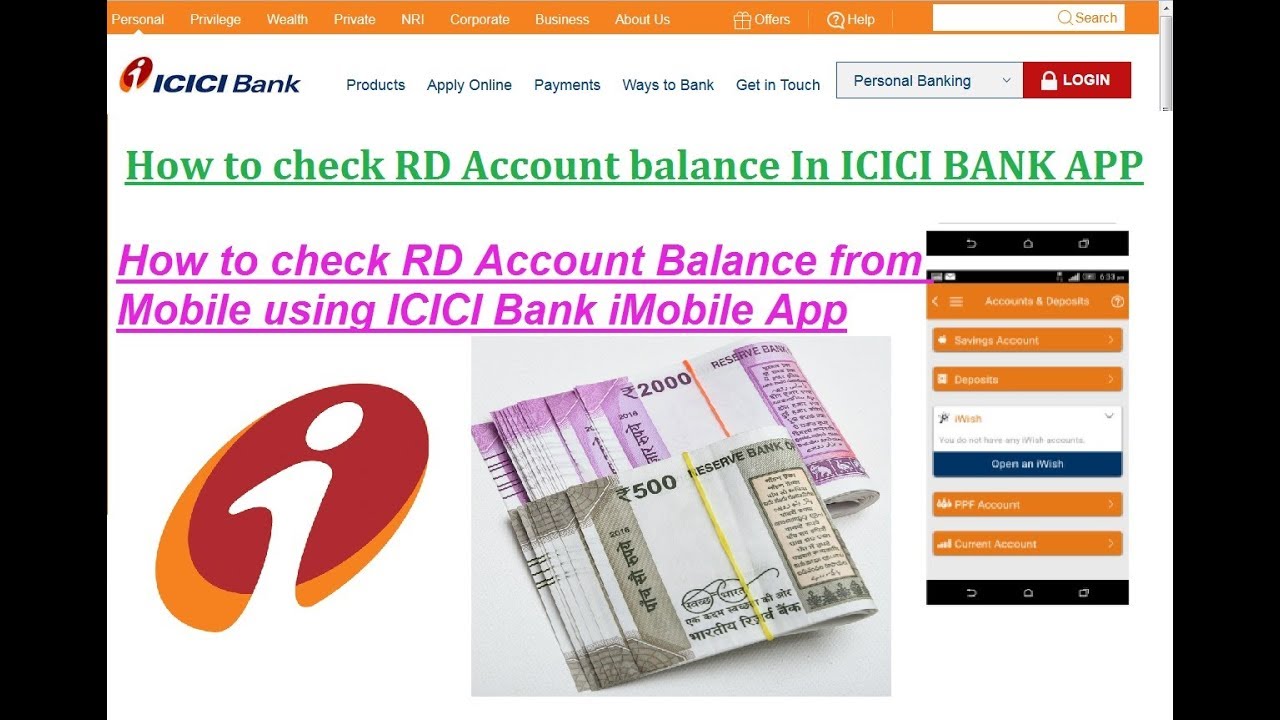 How To Check RD Account Balance In ICICI BANK APP YouTube