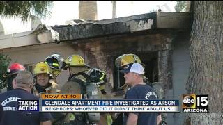 Glendale apartment fire being investigated as arson