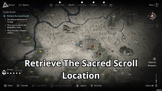 Retrieve The Sacred Scroll Location - Assassin's Creed Shadows