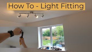 How to install a simple light fitting.