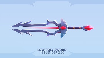Creating Low Poly Fantasy SWORD | Blender Speed Modeling | Concept Art (BRAINCHILDART Armory #26)