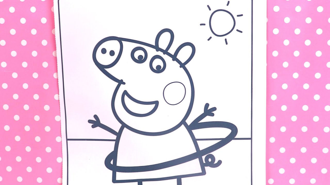 Coloriage Peppa Pig Feutres et Autocollants