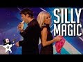 Judges cant stop laughing at this magician  magicians got talent