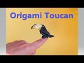 How to make Origami Toucan, step by step tutorial, 折り紙の鳥の作り方