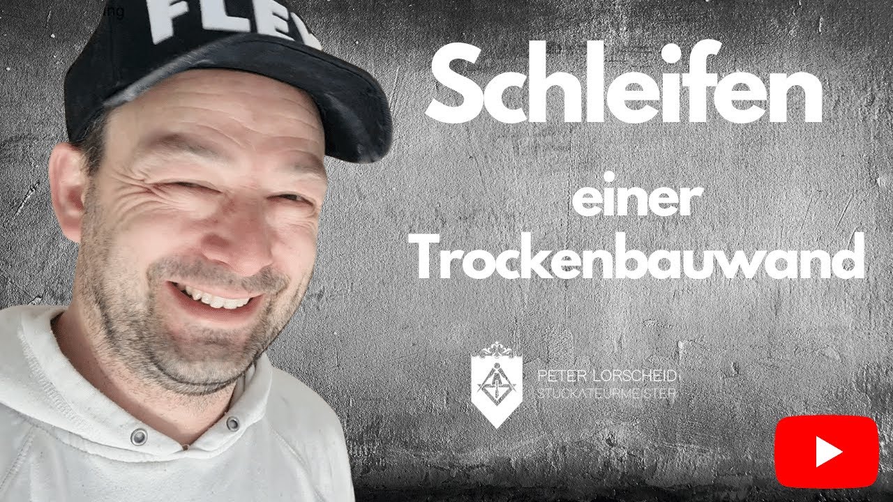 Trockenbauwand nach dem verspachteln schleifen.