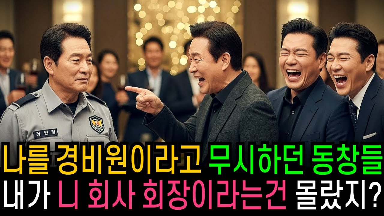 나를 경비원이라고 무시하던 동창들 다음날 회장님으로 나타나자 무릎꿇었습니다                                              | 반전사연 | 오디오북